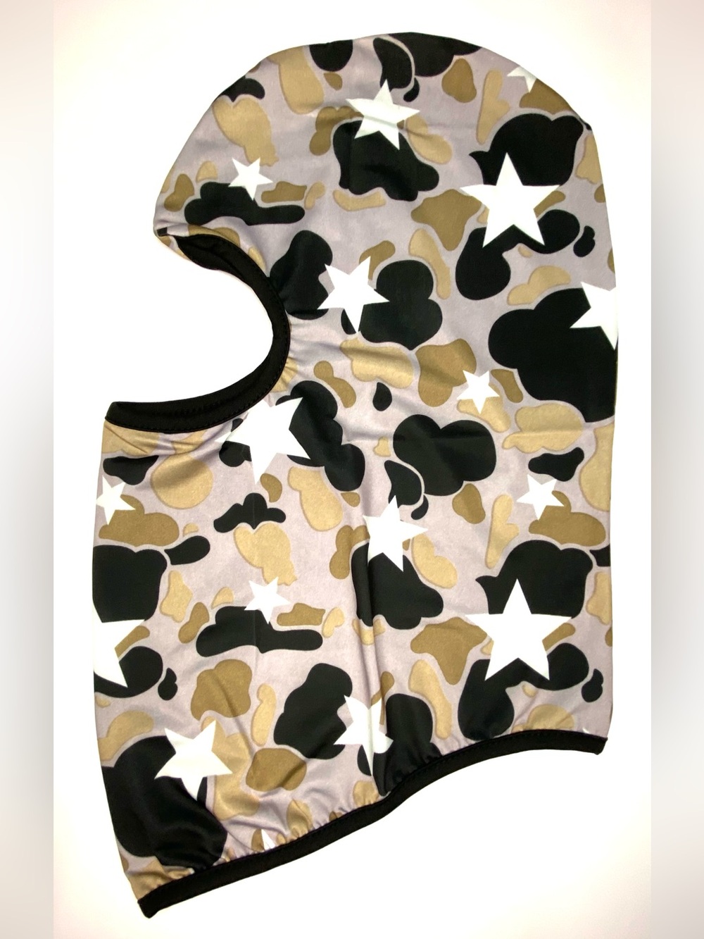 Men’s Camouflage Star Balaclava Face Mask - Black & Gold